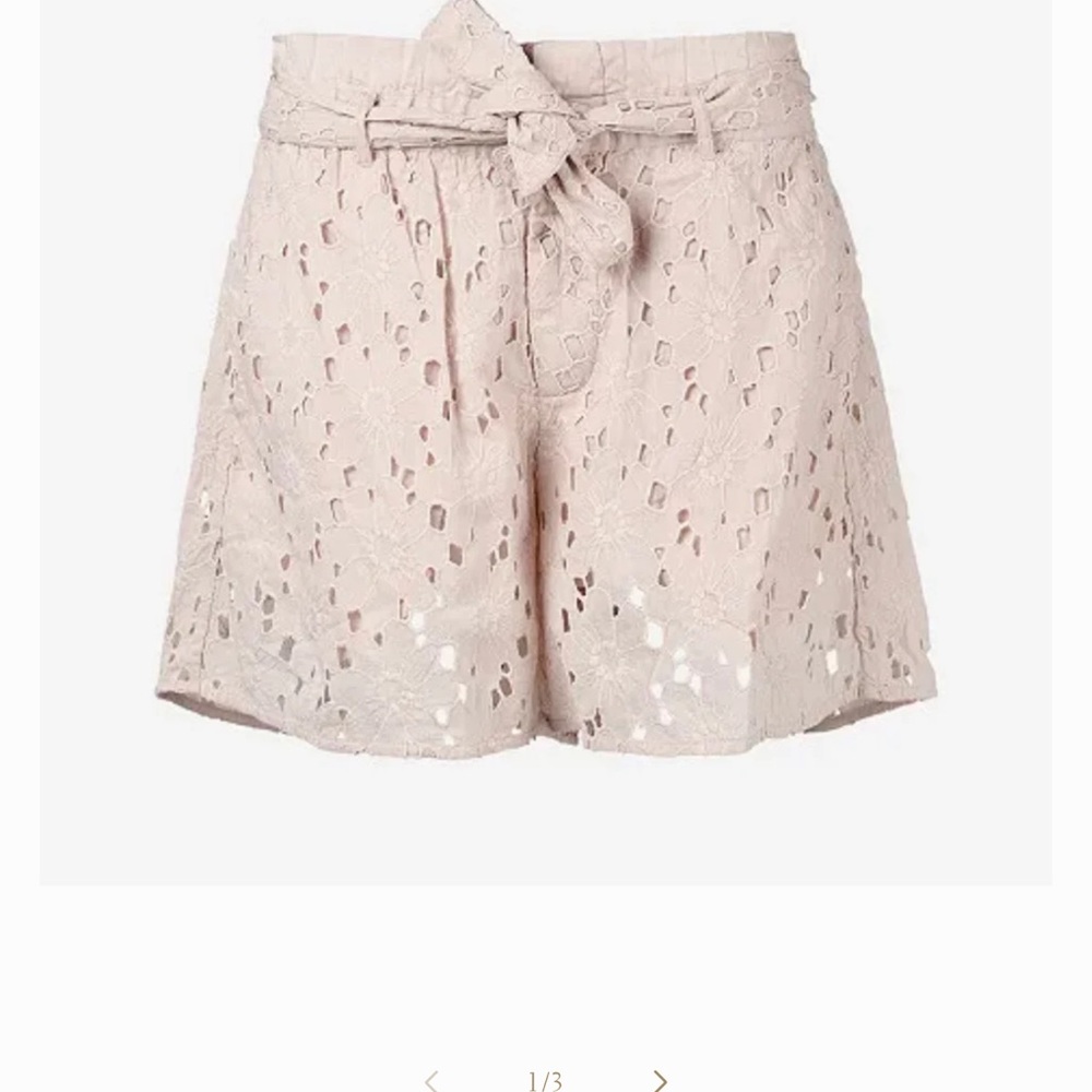 Mes Demoiselles Lili Shorts High Waist Lace Shorts in Cream